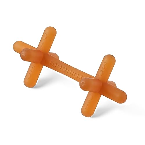 Moonjax Natural Rubber Baby Teething Toys Baby teether for Infants Toddlers Newborns CPSIA Certified 0 belly baby and beyond