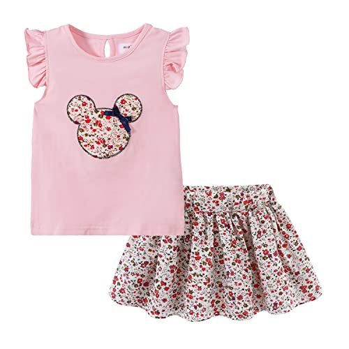 Mud Kingdom Girls Outfits Cute Cartoon Polka Dots Summer Holiday Clothes Sets 0 belly baby and beyond