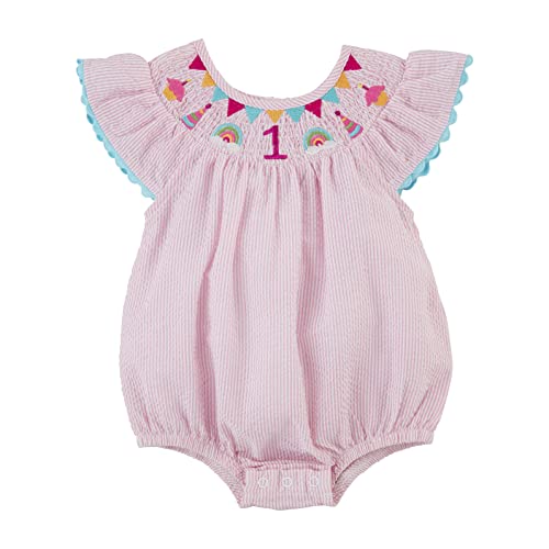 Mud Pie Baby Girls Smocked Birthday Bubble 12 18 Months Pink 12 18 Months US 0 belly baby and beyond