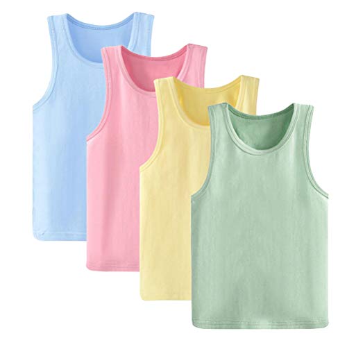 Nightaste Toddler Girls Soft Cotton Camisoles Undershirt Little Kids Pack of 4pcs Tank Tops with Cute Prints Fits 2 9 Years 0 belly baby and beyond