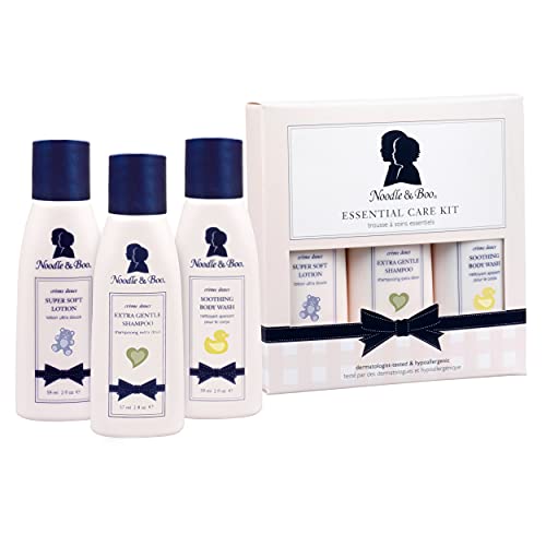 Noodle Boo Essential Care 3 Piece Kit Super Soft Baby Lotion2 Oz Extra Gentle Shampoo2 Oz and Soothing Body Wash2 Oz 0 belly baby and beyond