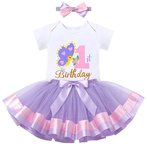 ODASDO Baby Girl Animla Theme 1st Birthday Cake Smash Outfit Romper Tutu Skirt Headband 3pcs Set Photo Props 0 belly baby and beyond