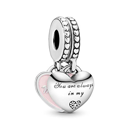 PANDORA Jewelry Mother and Daughter Hearts Dangle Cubic Zirconia Charm in Sterling Silver 0 belly baby and beyond