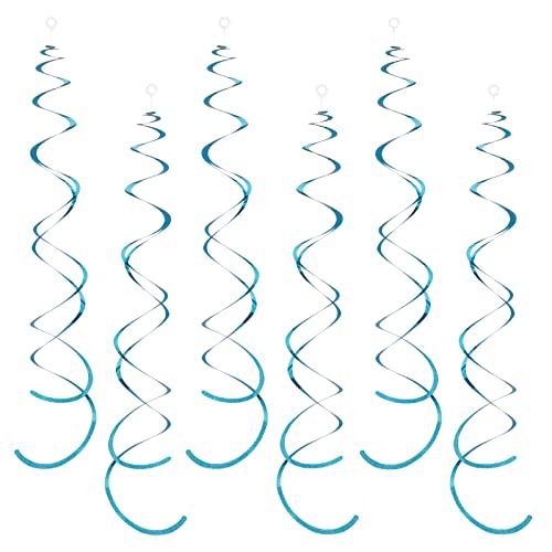 PIGETALE 30 Pieces Iridescent Light Blue Hanging Swirl Decorations Plastic Streamers Foil Swirls Ceiling Decorations Birthday Bachelorette Party Engagement Bridal Shower Baby Shower Graduation Decor 0 belly baby and beyond