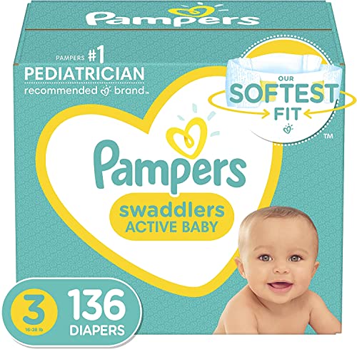 Pampers Swaddlers Active Baby Diaper Size 3 136 Count 0 belly baby and beyond