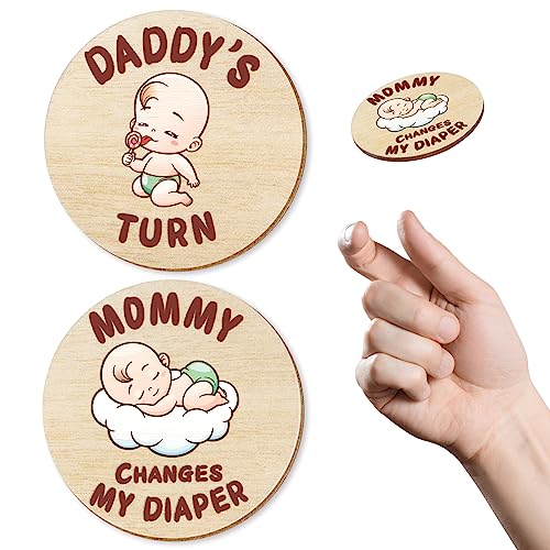 Parent Baby Decision Coin New Mom Gift SetCute Pregnancy Gift for First Mom Wooden Baby Shower Funny Gifts for Photo PropBaby Nursery Decor 0 belly baby and beyond