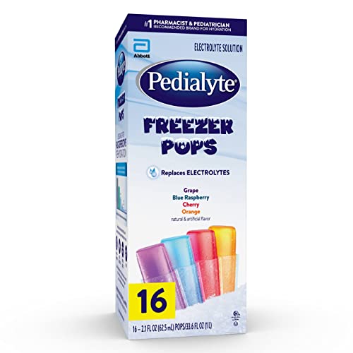 Pedialyte Electrolyte Solution Freezer Pops 21 Fl Oz 16 Pack 0 belly baby and beyond