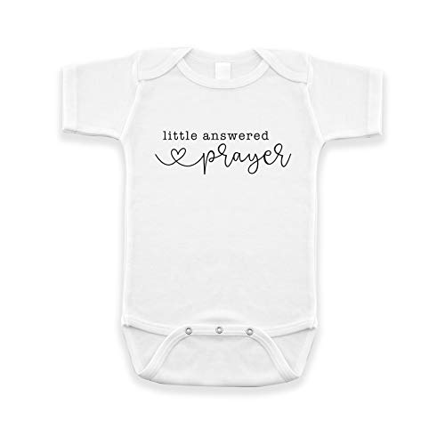 Pineapple Pancake Kids Little Answered Prayer Pregnancy Announcement Infant Bodysuit Grandparent Gift White 0 belly baby and beyond