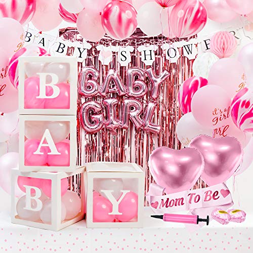 Pink Baby Shower Decorations for Girl All in One inclusive JUMBO Decor Set 0 belly baby and beyond