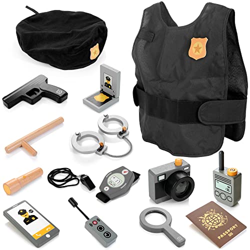 Police Costume Accessories for Kids Age 3 6 Police Officer Pretend Play Dress Up Set for Toddlers Kids Cop Toy Set for Boys Girls Preschoolers 0 belly baby and beyond