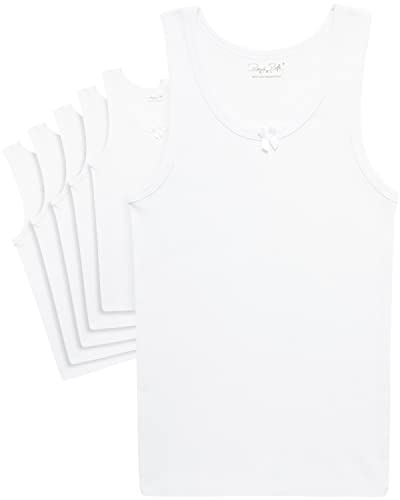 Rene Rofe Girls Undershirt 100 Cotton Scoop Neck Tank Top 6 Pack Size 2T 14 0 belly baby and beyond