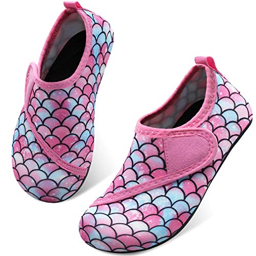 Scurtain Kids Toddler Water Shoes Barefoot Quick Dry Aqua Socks for Boys Girls Baby with Non Slip Rubber Sole 0 belly baby and beyond
