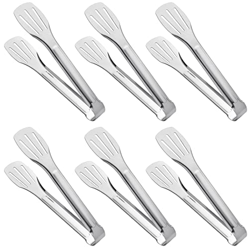 Serving Tongs Kitchen TongsBuffet Tongs Stainless Steel Food Tong Serving Tongsmall tongs 6 Pack 7 Inch 0 belly baby and beyond