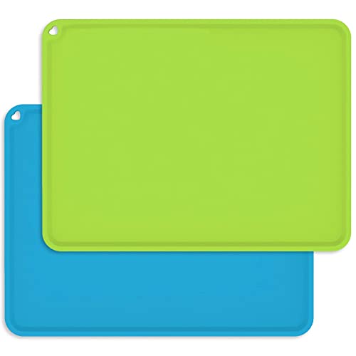 Silicone Kids Placemats Non Slip Silicon Placemats for Kids Baby Toddlers Childrens Kids Portable Placemat for Dining Table 2Pack BlueGreen 0 belly baby and beyond