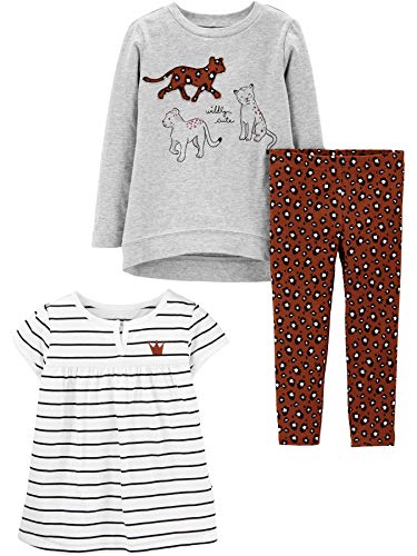 Simple Joys by Carters Toddlers and Baby Girls 3 Piece Playwear Set 0 belly baby and beyond