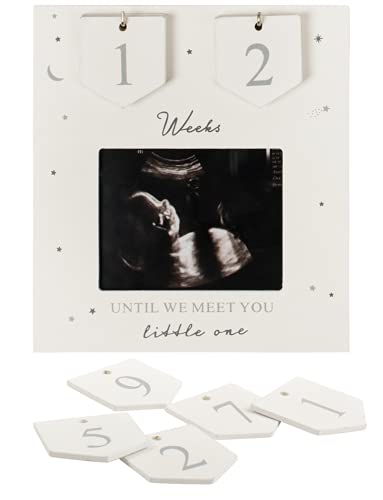Sonogram Picture Frame Countdown Weeks Keepsake Baby Ultrasound Frame Great Gift for Expecting Parents Nursery Decor Best Baby Announcement Love at First Sight 65 x 6 Inches 0 belly baby and beyond