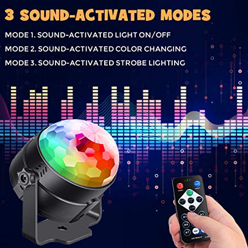 Sound Activated Party Lights with Remote Control Dj Lighting Disco Ball Strobe Lamp 7 Modes Stage Light for Home Room Dance Parties Birthday Karaoke Halloween Christmas Wedding Show Club Decorations 0 3 belly baby and beyond