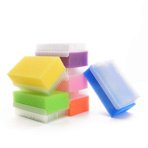 Special Supplies 6 Pack Baby Bath Sponges Soft Foam Sensory Scrubber with Cradle Cap Bristle Brush Body Hair and Scalp Cleaning Gentle on Infant Toddler Sensitive Skin Great Sensory Feel 0 belly baby and beyond