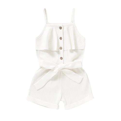 Tepuce Toddler Girl Clothes Baby Strap Sleeveless One Piece Halter Romper Casual Summer Jumpsuit 0 belly baby and beyond