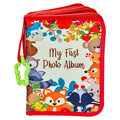 ToddleBee Baby Photo Album Soft Baby Book First Year Baby Photo Book My First Book of Photos with Woodland Animals Baby Album Holds 4x6 Pictures for Memory Album Baby Shower 0 belly baby and beyond