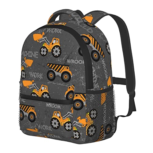Toddler Backpack for Boys Construction Machines Cars Truck Tractor Kids Waterproof Backpack Preschool Bookbag Children Student Mini Bag Kindergarten Daypack Travel School Bag for Age 3 8 Dark Grey 0 belly baby and beyond