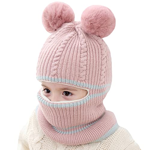 Toddler Winter Hat Baby Winter Hat Fleece Lined Girls Boys Winter Hat Kids Winter Hat Scarf Earflap Hood Skull Caps 1 5T 0 belly baby and beyond