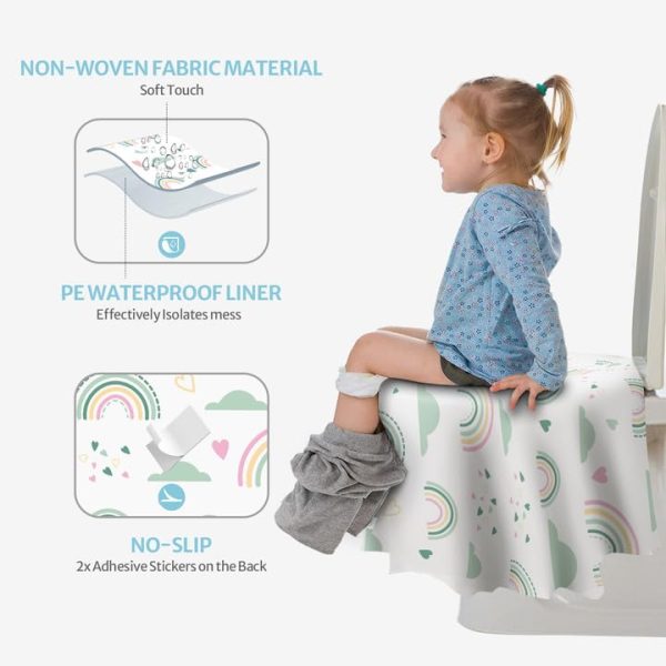 Toilet Seat Covers Disposable 20 Pcs Extra Large Waterproof Toilet Cover for Toddlers Adults Portable Individually Wrapped Travel Essential for Kids Potty Training Public Restroom Airplane Trip 0 0 belly baby and beyond