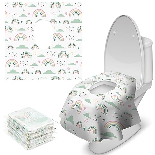 Toilet Seat Covers Disposable 20 Pcs Extra Large Waterproof Toilet Cover for Toddlers Adults Portable Individually Wrapped Travel Essential for Kids Potty Training Public Restroom Airplane Trip 0 belly baby and beyond