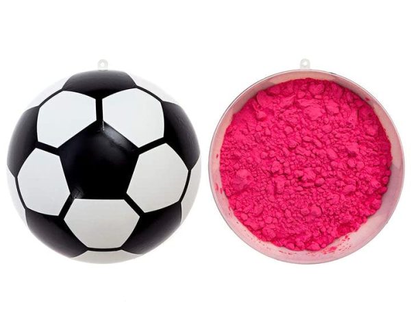 Ultimate Party Supplies Gender Reveal Soccer Ball Blue and Pink Powder Kit Gender Reveal Party Supplies 0 2 belly baby and beyond