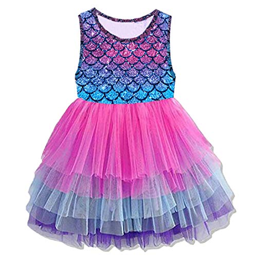 VIKITA Toddler Girls Dresses for Summer Short Sleeve Kid Clothes Party Tutu Dresses for Little Girls2 8 Years 0 belly baby and beyond