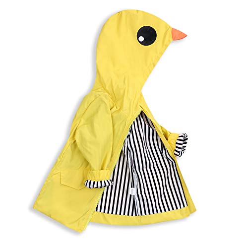 YOUNGER TREE Toddler Baby Boy Girl Duck Raincoat Cute Cartoon Hoodie Zipper Coat Outfit 0 belly baby and beyond