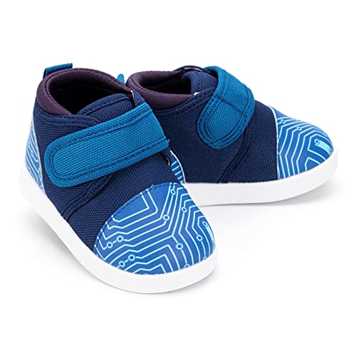 ikiki Sneaks Shoes for Toddlers and Little Kids Roomy fit Sneakers Note Non Squeaking Vegan Leather Toe and Heel 0 2 belly baby and beyond