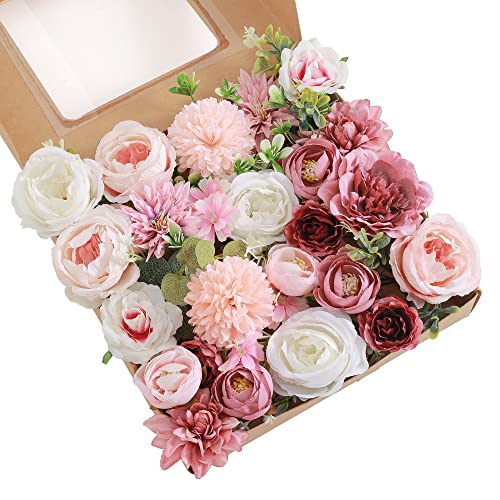 kuujojo Artificial Flowers Combo Fake Flowers for DIY Tables Centerpieces Baby Shower Bridal Shower Wedding Bouquet Arrangements Party Candle Holder Cake Decor Flower Home Decorations 0 belly baby and beyond