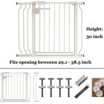 BalanceFrom Easy Walk Thru Safety Gate for Doorways and Stairways with Auto CloseHold Open Features Multiple SizesWhite 0 3 belly baby and beyond