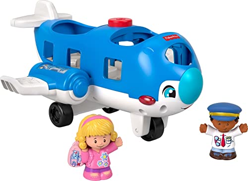 Fisher Price Little People Musical Toddler Toy Travel Together Airplane with Lights Sounds 2 Figures for Ages 1 Years Blue 0 belly baby and beyond