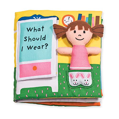 Melissa Doug Soft Activity Baby Book What Should I Wear Sensory Travel Toys Dress Up Doll For Babies And Toddlers 0 belly baby and beyond