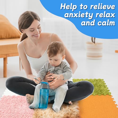 118X118 Foam Mats for Kids 6 Pcs Sensory Play Path Puzzle Mats Floor Carpets Squares Tiles Colorful Sensory Mats for Floor with Tactile StimulationCalming Sensory Toys 0 4 belly baby and beyond