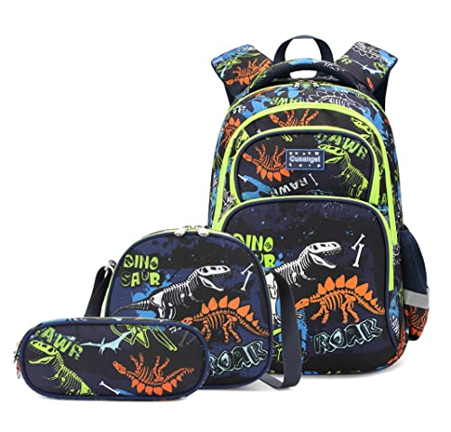 3Pcs Boys Dinosaur Backpack Set with Lunch Box Pencil Case School Book Bag for Kids Elementary Preschool 0 belly baby and beyond