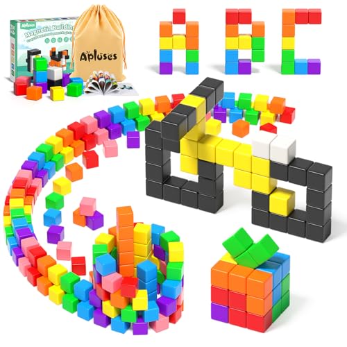54 PCS Magnetic Blocks Magnetic Building Blocks for Toddlers 3 Montessori Toys Magnetic Cubes Preschool STEM Educational Sensory Magnet Toys for Kids Ages 3 5 Year Old Boys and Girls 0 belly baby and beyond