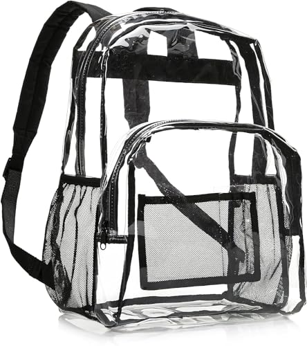 Amazon Basics Transparent School Backpack With Water Resistant PVC Plastic Material and Ruggedly Ruinforced Shoulder Straps Clear 0 belly baby and beyond