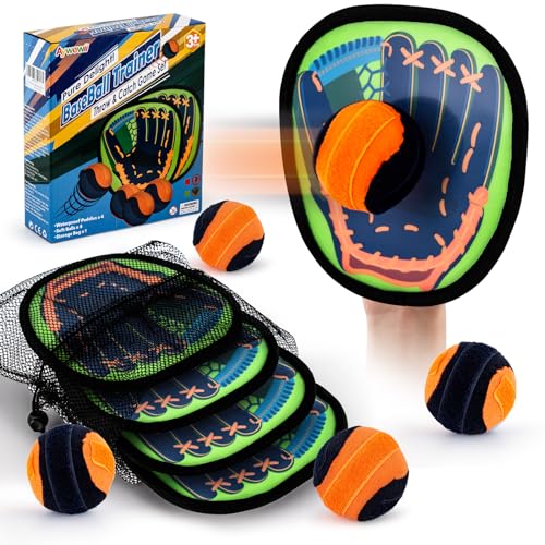 Aywewii Toss and Catch Ball Game Beach Toys Pool Toys Beginner Kids Baseball Training Glove Outdoor Beach Pool Yard Games Gifts for 3 4 5 6 7 8 9 10 Year Old Boys Girls Green 0 belly baby and beyond