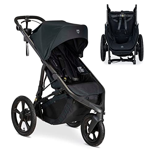 BOB Gear Wayfinder Jogging Stroller with Independent Dual Suspension Air Filled Tires and 75 Pound Weight Capacity Nightfall 0 belly baby and beyond