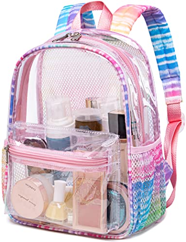 BTOOP Clear Mini Backpack Stadium Approved 12x6x12 for Kids Girls Small Transparent Backpacks Plastic See Through Bag Purse for Work Festival Security Travel 0 belly baby and beyond