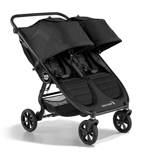 Baby Jogger City Mini GT2 All Terrain Double Stroller Jet Black Perfect for Newborn and Toddler Compatible with Britax Cybex Graco and Maxi Cosi Infant Car Seats 0 belly baby and beyond