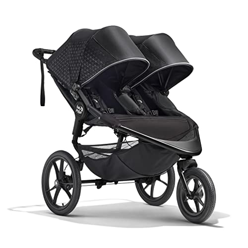 Baby Jogger Summit X3 Double Jogging Stroller Midnight Black Buggy for Two Smooth Ride for Walking or Jogging Compact Fold Increased Airflow All Terrain Air Filled Tires and All Wheel Suspension 0 belly baby and beyond