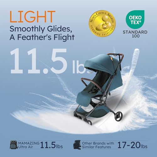 Baby Stroller with Organizer Cushion Moms Choice Gold Award Winner Ultra Compact Airplane Friendly Travel Stroller One Handed Folding Stroller for Toddler Only 115 lbs Blue 0 0 belly baby and beyond