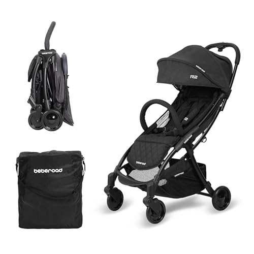 Beberoad Love R2 Lightweight Compact Small Baby Stroller Foldable Travel Stroller for Baby Newborn Infant Toddler with Adjustable Backrest Cup Holder Storage Basket and Waterproof Canopy 0 belly baby and beyond