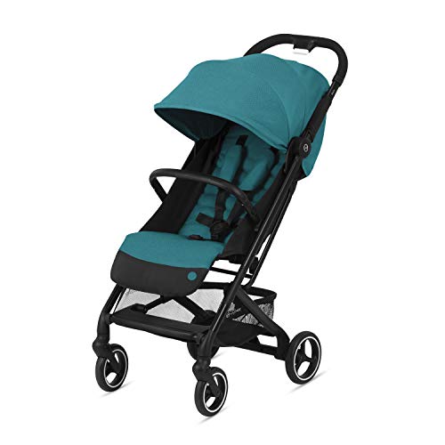 CYBEX Beezy Stroller Lightweight Baby Stroller Compact Fold Compatible with All CYBEX Infant Seats Stands for Storage Easy to Carry Multiple Recline Positions Travel Stroller River Blue 0 belly baby and beyond