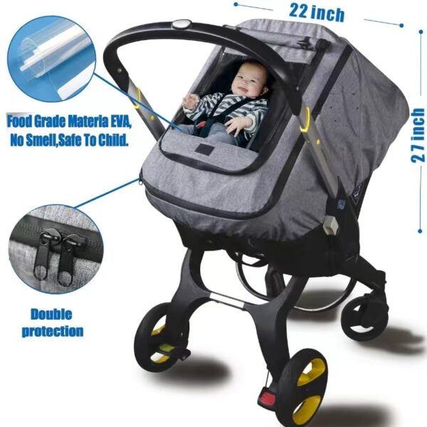Car Seat Rain CoverUniversal Baby Stroller Accessory for Infant Car Seat StrollerWaterproof Windproof ProtectionProtect from Dust SnowGrey 0 0 belly baby and beyond