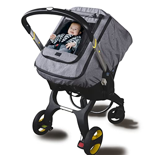 Car Seat Rain CoverUniversal Baby Stroller Accessory for Infant Car Seat StrollerWaterproof Windproof ProtectionProtect from Dust SnowGrey 0 belly baby and beyond